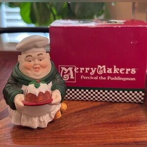 Dept 56 Merry Makers “Percival the Puddingman” Porcelain Figurine Original Box